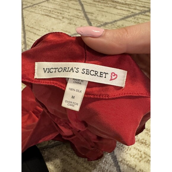 Vintage Victoria's Secret M Gold Label Red 100% SILK Sexy Teddy Slip Dress - Picture 3 of 4